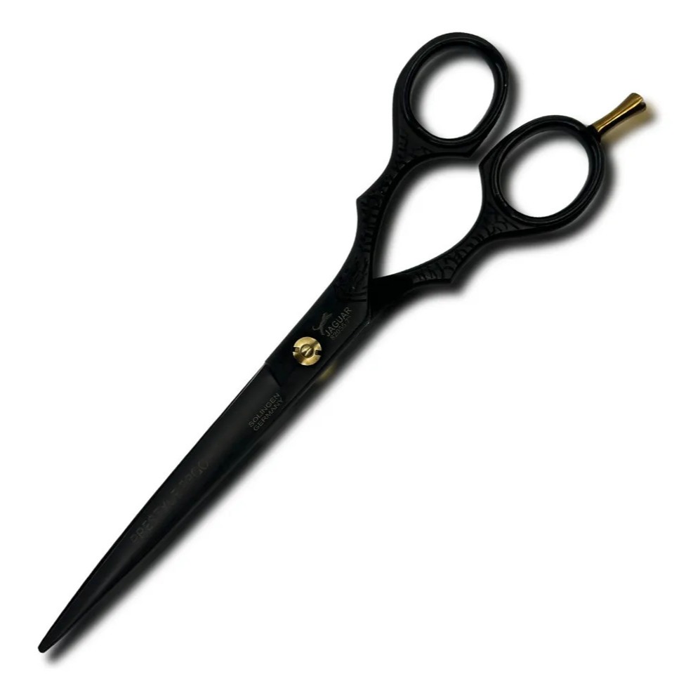 Tesoura Jaguar Profissional corte Fio Laser Ergo Slice 6.5 ou 7 polegadas Preta