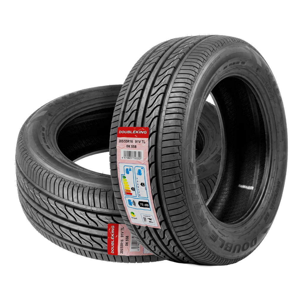Kit 2 Pneus 205/55 R16 DoubleKing 91V Aro 16 Novos 70dB Tubeless DK558