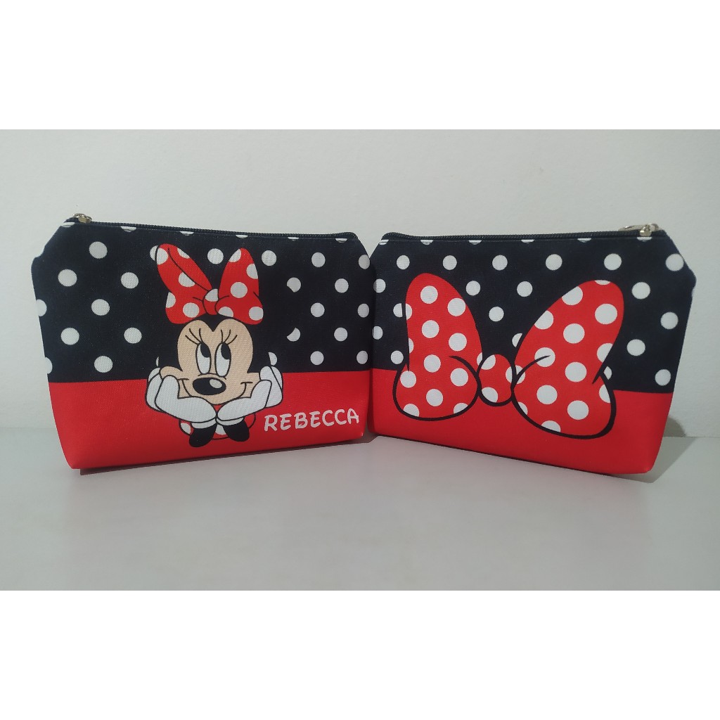 Necessaire Minnie vermelha bolsinha lembrancinha personalizada com nome