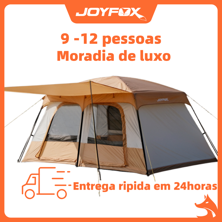 JOYFOX Barraca Camping Acampamento 9-12 Pessoas Grande Família Lux barraca 8 pessoas impermeável