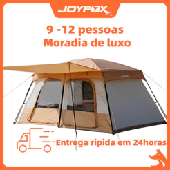 JOYFOX Barraca Camping Acampamento 9-12 Pessoas Grande Família Lux barraca 8 pessoas impermeável