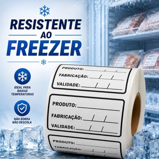 1000 Etiquetas Fabricação Validade Alimentos Marmitas Anvisa 50x30 Couchê