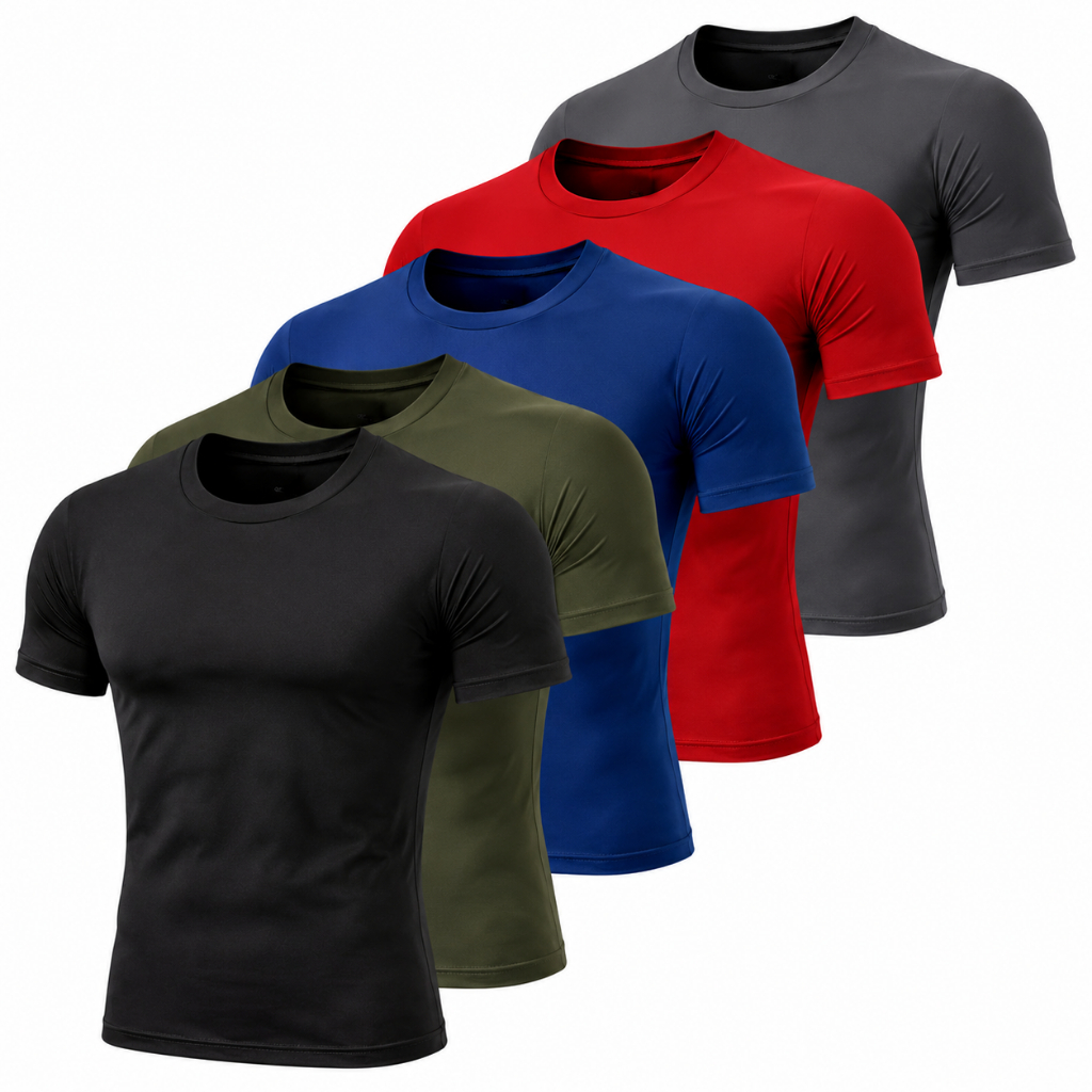 Kit 3 Camisetas DryFit Masculina Academia Treino Corrida Musculação Esportes Confortável Tecido Leve