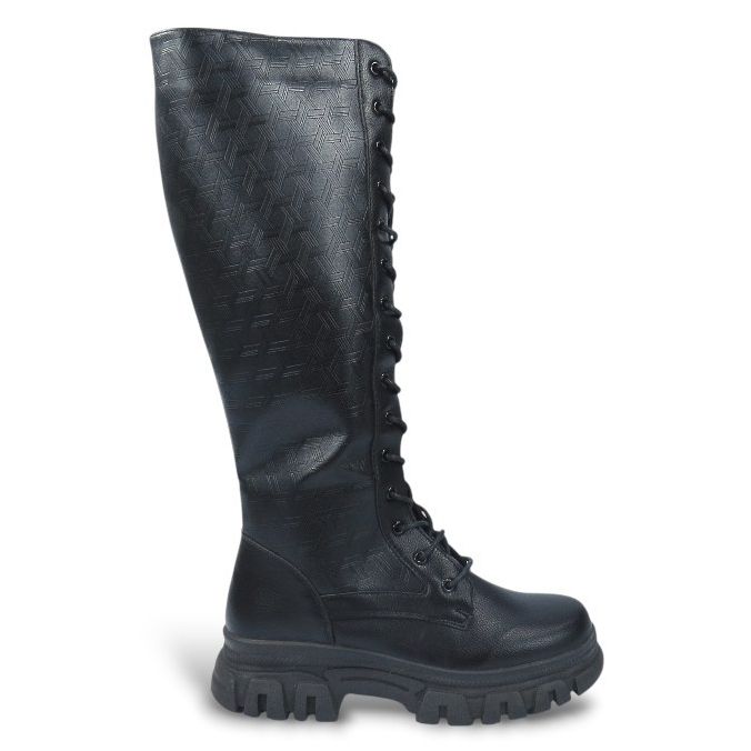 Bota Feminina Mooncity Coturno Montaria Cano Longo Tratorada Original 72165