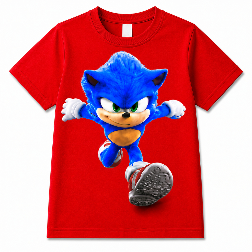 Camisa Infantil Personagem Estampada Algodão Confortável Menino Roupa Infantil Kids Estilo Casual