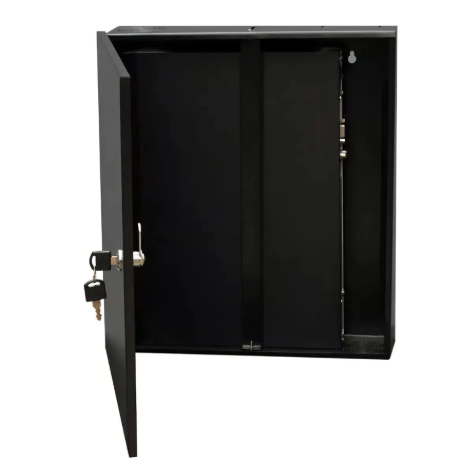 Caixa Rack Vertical CFTV DVR Metálica com Chave Segurança Eletrônica.