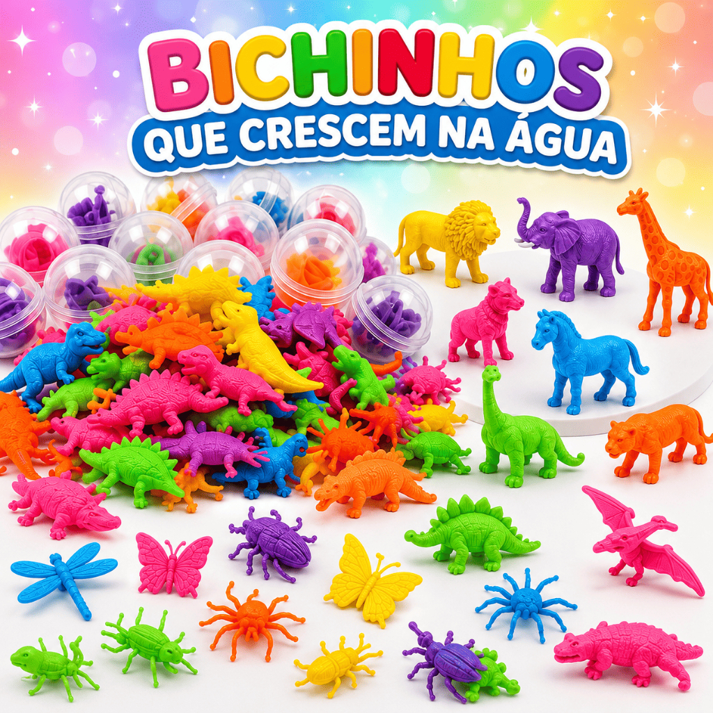 50 Bicho Cresce Na Aguá Brinquedo Aniversario Prenda Quermesse Kit Festa Lembrancinha Prenda