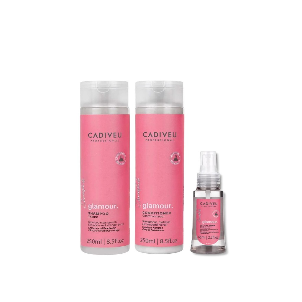 Cadiveu Kit Glamour Shampoo + Condicionador e Óleo