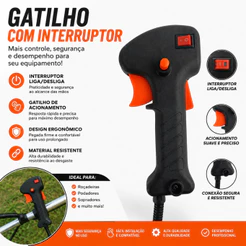 Gatilho Completo Acelerador Punho Para Roçadeiras 43cc 52cc 63cc Terra Toyama Kawashima Multimarcas Universal