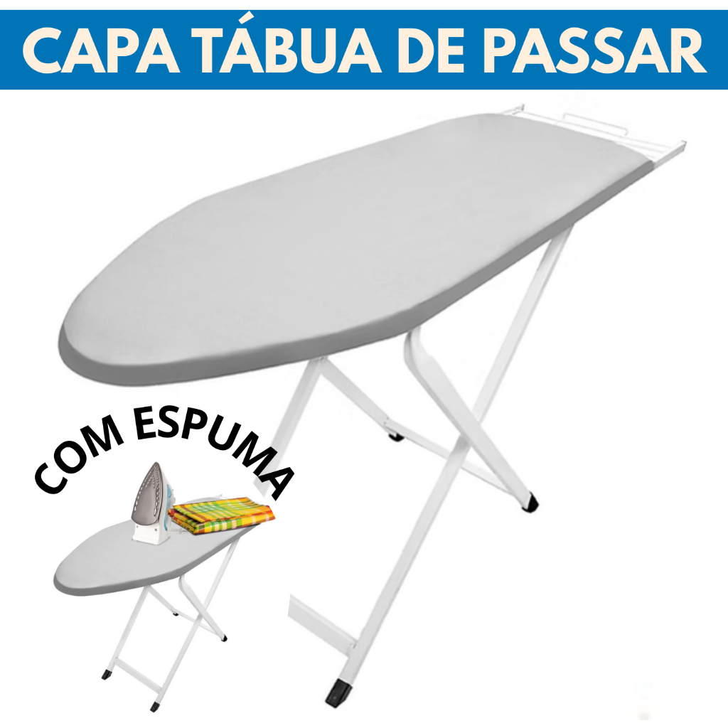 Capa para Tabua de Passar  Roupa 110x35cm, 100x38cm, 135x40cm – Forro Térmico c/ Espuma, Resistente
