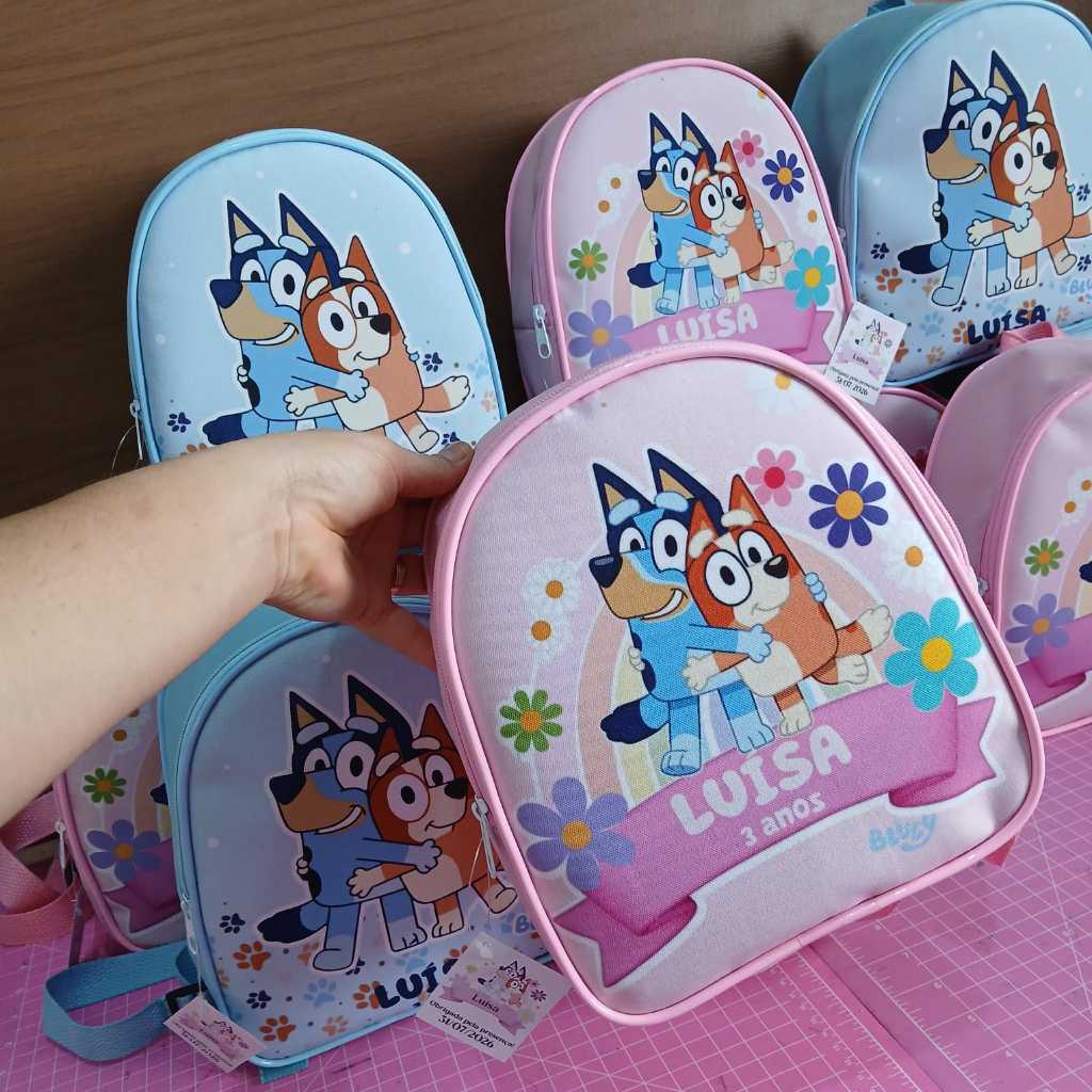 Kit 5/10/15/20 mochilas Lembrancinha Aniversario Infantil /QUALQUER TEMA Lembrancinha Personalizada Mochila Infantil