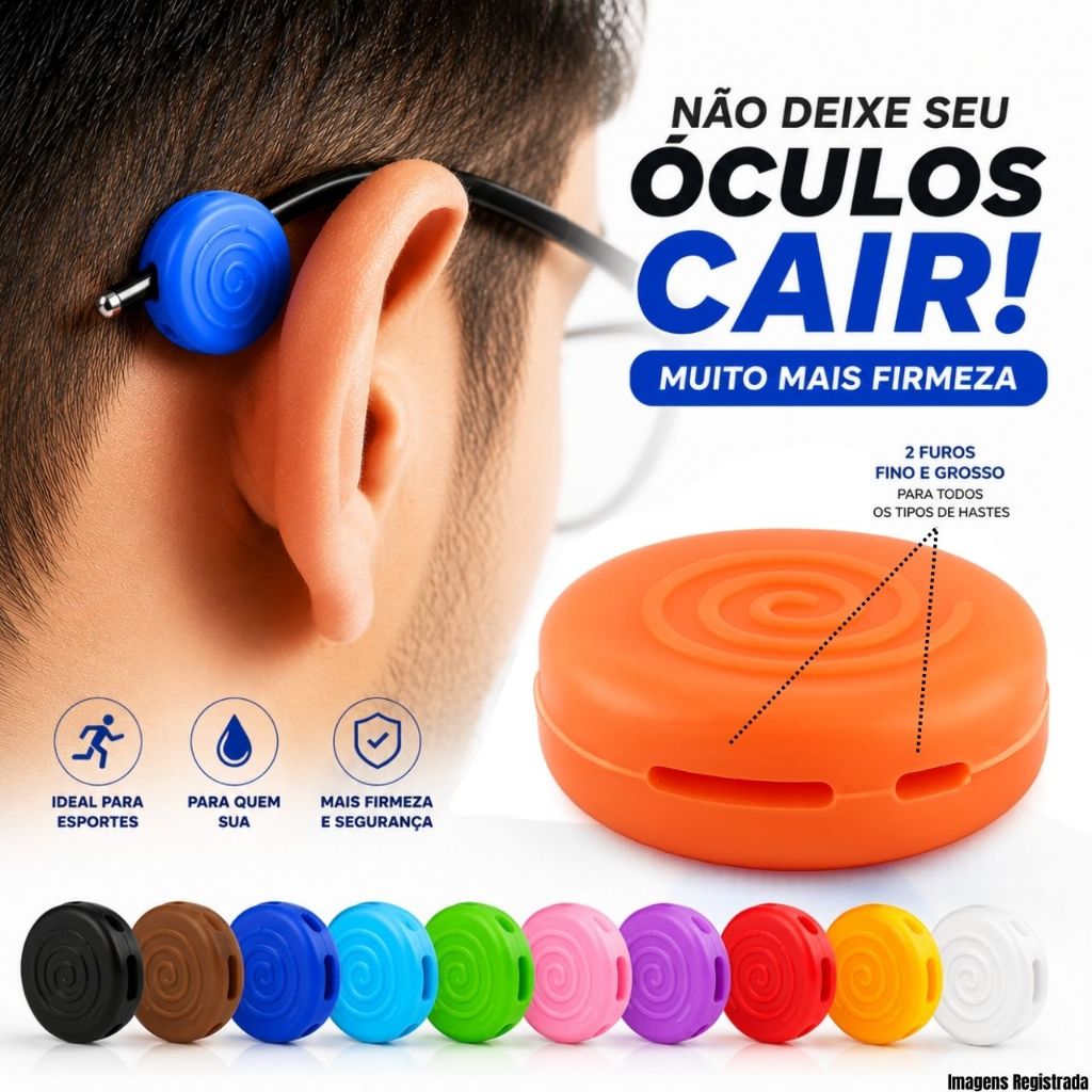 Suporte Haste 1/3/6 Un Antiderrapante Silicone Todos Os Modelos de Óculos Sol Grau Acessório Preto