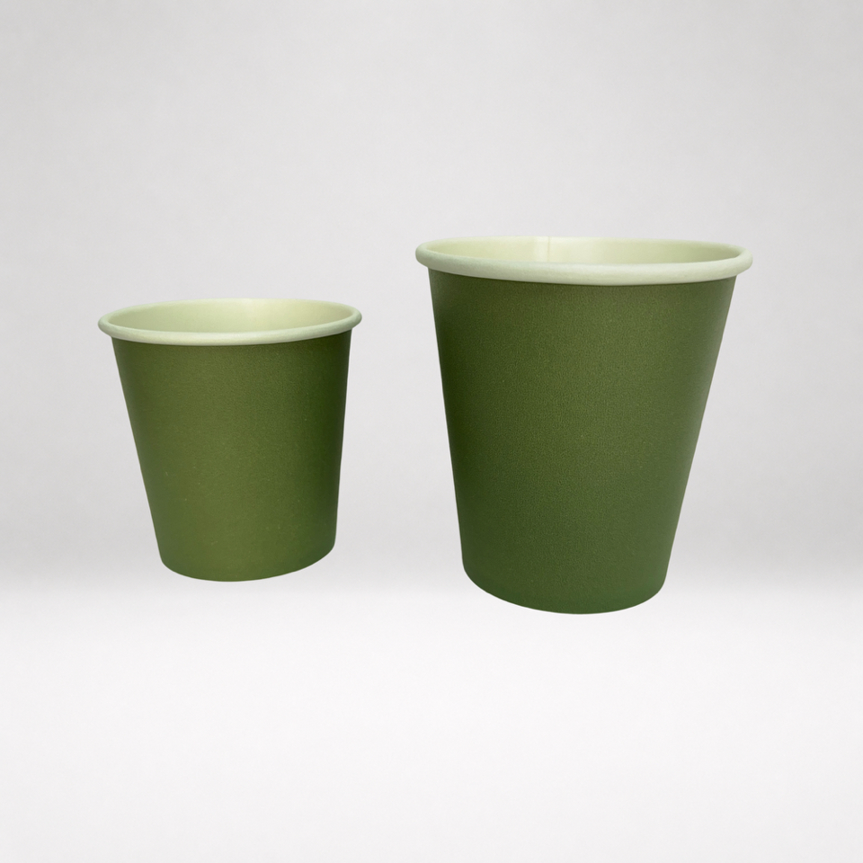 Copo de Papel Verde para Bebidas Quentes e Geladas | Ecológico | Sustentável | Mantém a Temperatura Por Mais Tempo