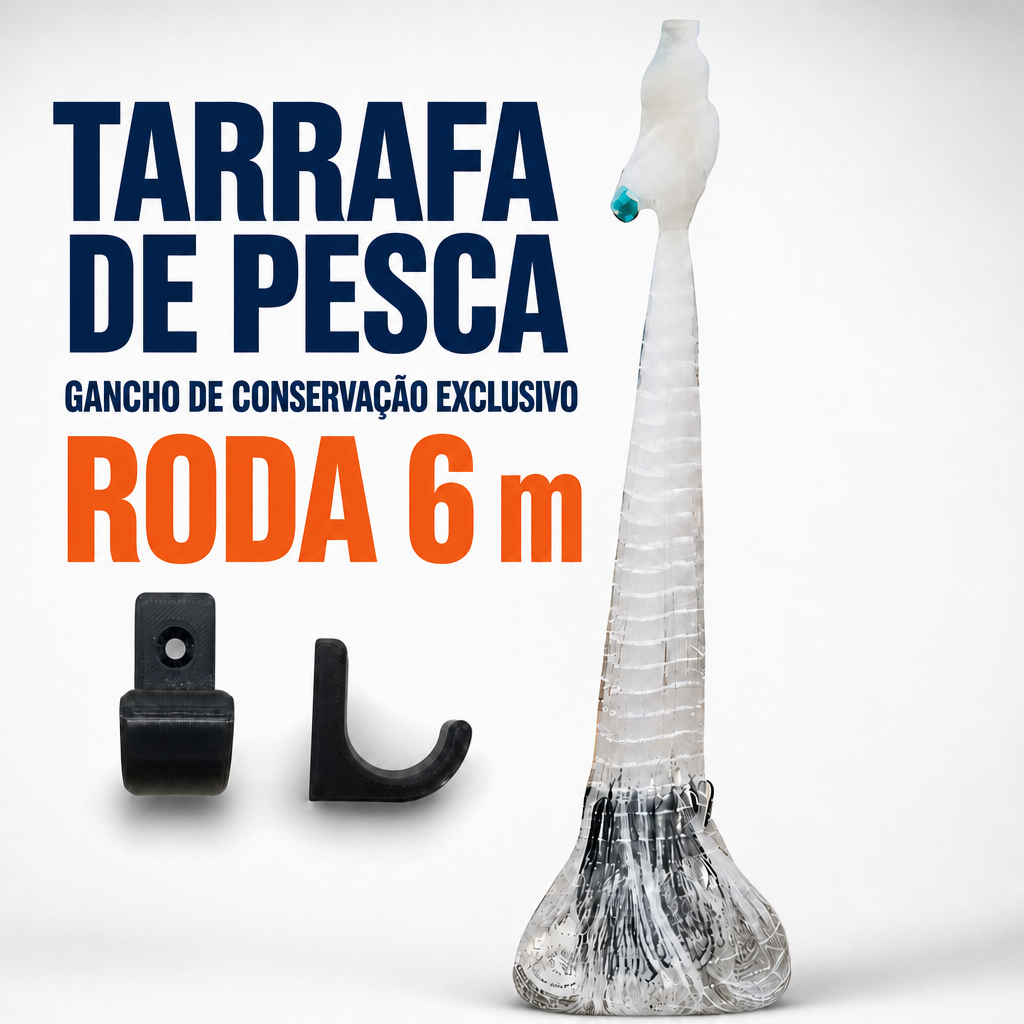 Tarrafa (30x20x6) Com 1,30 De Altura Ideal para Captura Rápida Lambari Camarão Iscas Vivas
