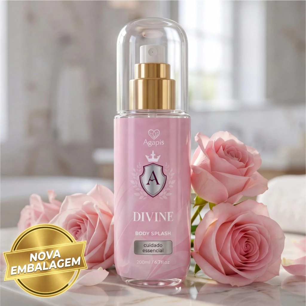 Body Splash Divine Agapis Beauty 200ml Fragrância Sedutora Delicada Alta Fixação — imagem 1