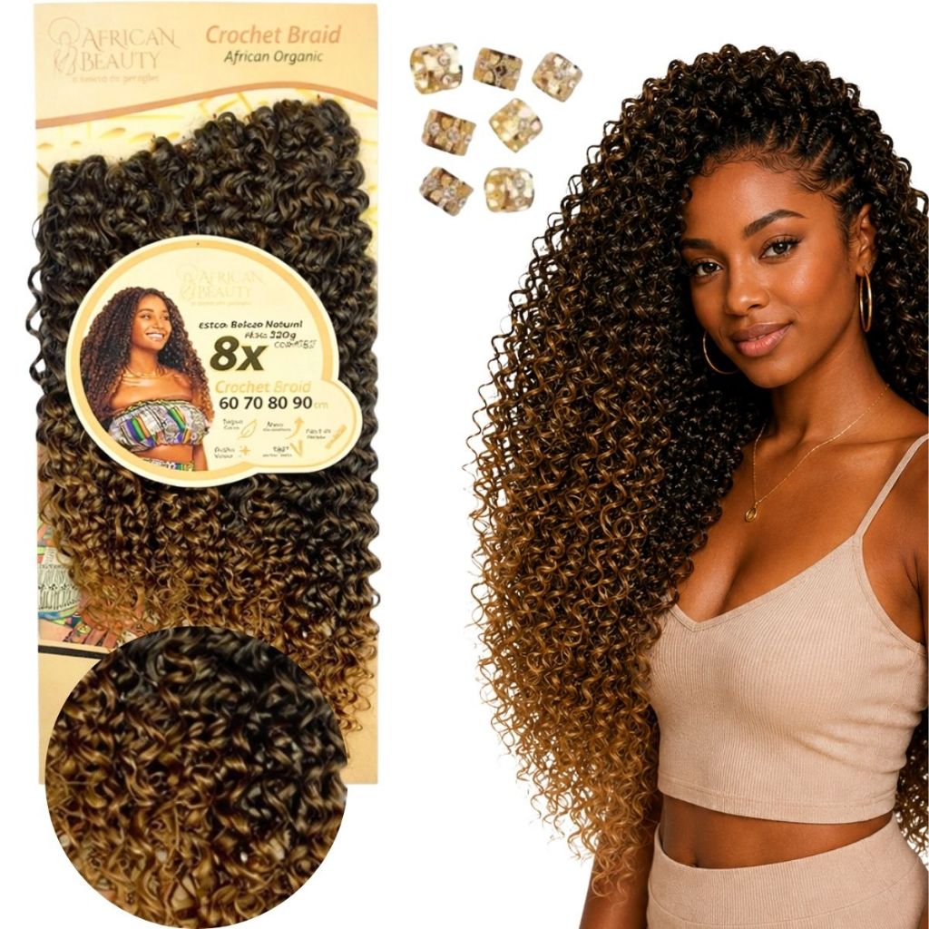 Cabelo Crochet Braid Cacheado Fulani 320g African Beauty Cachos Gypsy Aplique