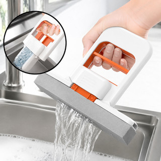 Mini Mop com Esponja Absorvente Espremedor Manual Compacto para Pia Bancada Cozinha Banheiro Limpeza Rápida