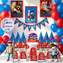 KIT ROBLOX FESTA PERSONALIZADA COMPLETA