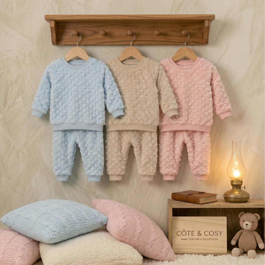 Conjunto de pijama para meninos e meninas flecee pipoquinha quentinho de RN ao G =01ano