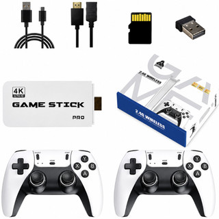 Video Game Adaptador HDMI Conexão Direta para TV Stick 4K 64GB 2 Controles sem Fio Retrô