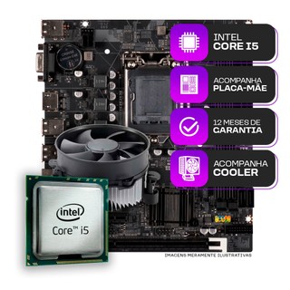 kit Upgrade Gamer Intel i5-3470 + Cooler + Placa Mãe 1155