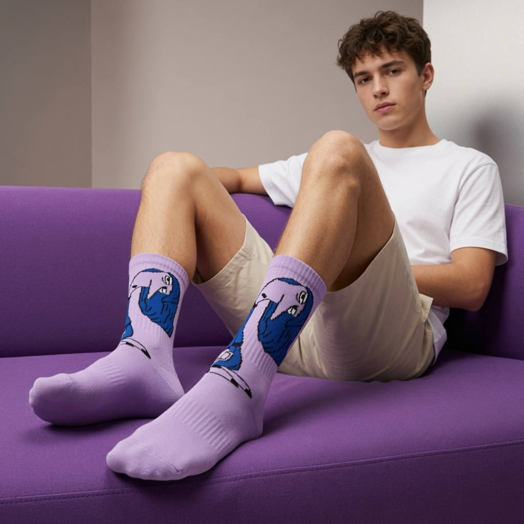 Kit 2 Pares Meias Divertidas Adulto Personagens — imagem 2 de 2