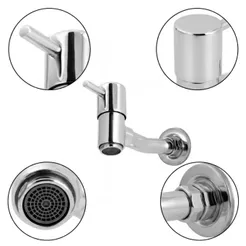 Torneira Reta Parede Tanque Jardim Lavatorio Metal 1/4 Volta Bico Curto