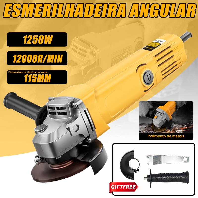 Lixadeira Esmerilhadeira Angular 4 1/2 100mm 1250w 110v/220v Imperdível~
