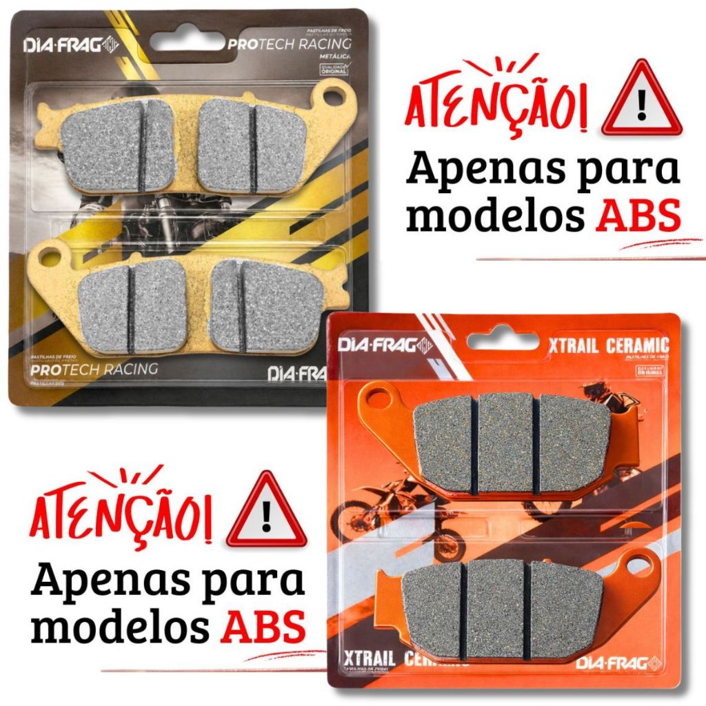 Kit Pastilhas de Freio Cb 250 Twister Abs / Cb 300f Twister Abs Diafrag (Cerâmica + Metálica)