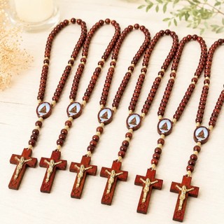 Kit 6 Terço Nossa Senhora Aparecida Tradicional Madeira