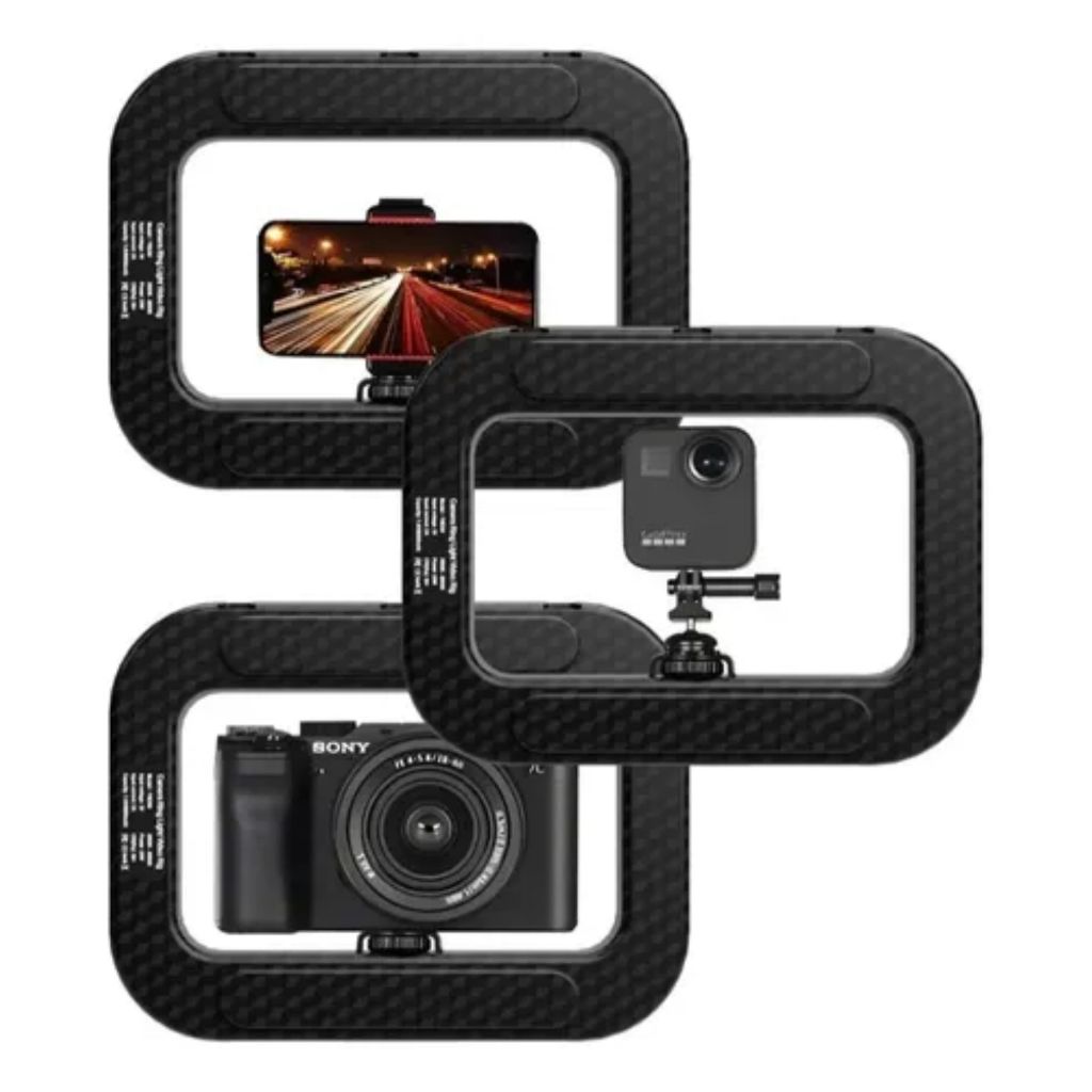 Ring Light Celular Camera Cage Iluminação Luz Led Profissional Potente 20W Estabilizador Suporte Gravação Video Foto USB