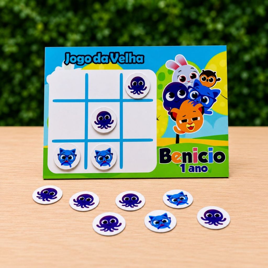 Lembrancinha Jogo da Velha Bolofofo Personalizada / Lembrancinha de Aniversário Personalizada Bolofofo