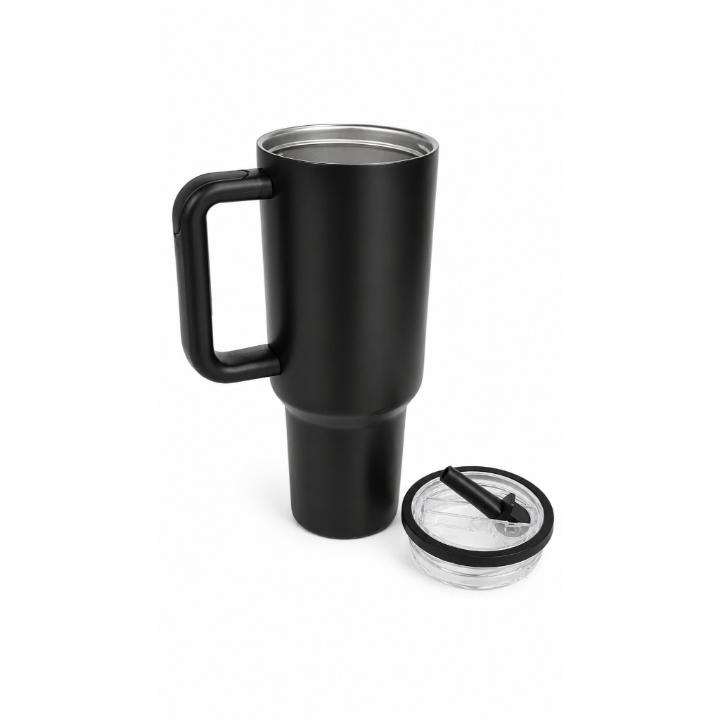 Copo Garrafa Térmica Portátil De Aço Inoxidável 1200ml/1.2L Com Tampa E Canudo