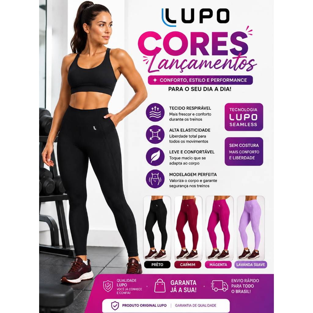 Calça Legging Max Lupo Sport 71053 Varias Cores