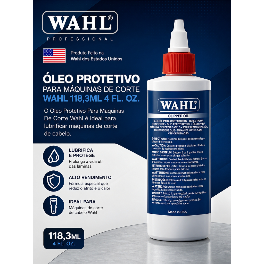 Óleo Protetivo Para Maquinas De Corte Wahl 118,3ML 4 FL. OZ.
