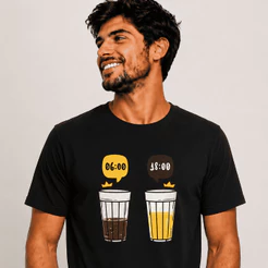 Camiseta Masculina Café Ceva Engraçada 100% Algodão Casual Estampa Divertida