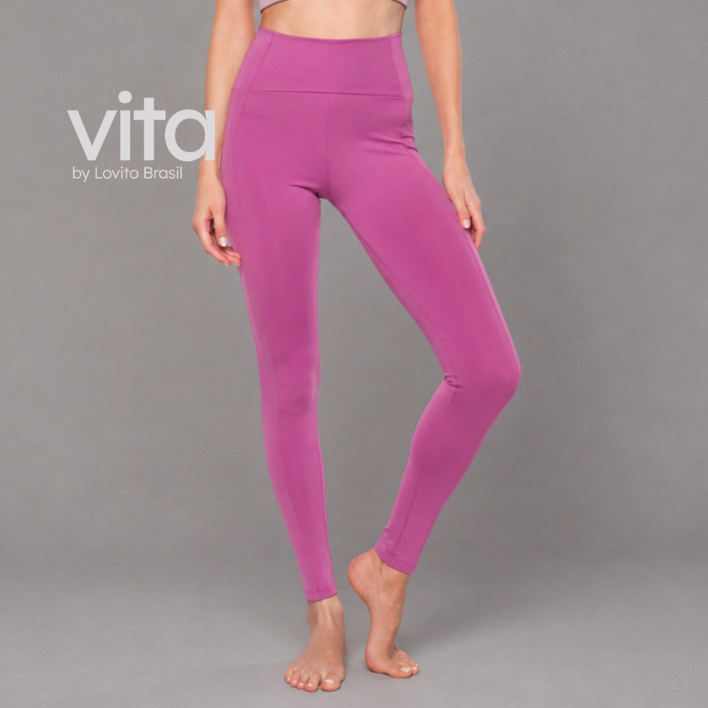 Lovito Calça Legging EsportivaFeminina Cintura Alta SLB1267BRL1297