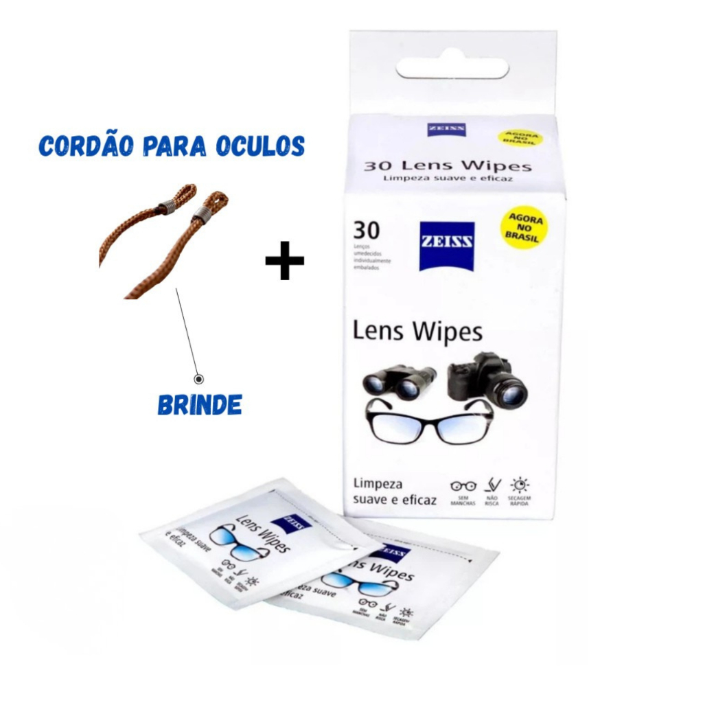 Lenço antirrisco - Lens Wipes 30 unidades