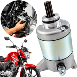 Motor Partida Arranque Titan 150 2004 a 2008 Fan 125 2009 a 2015