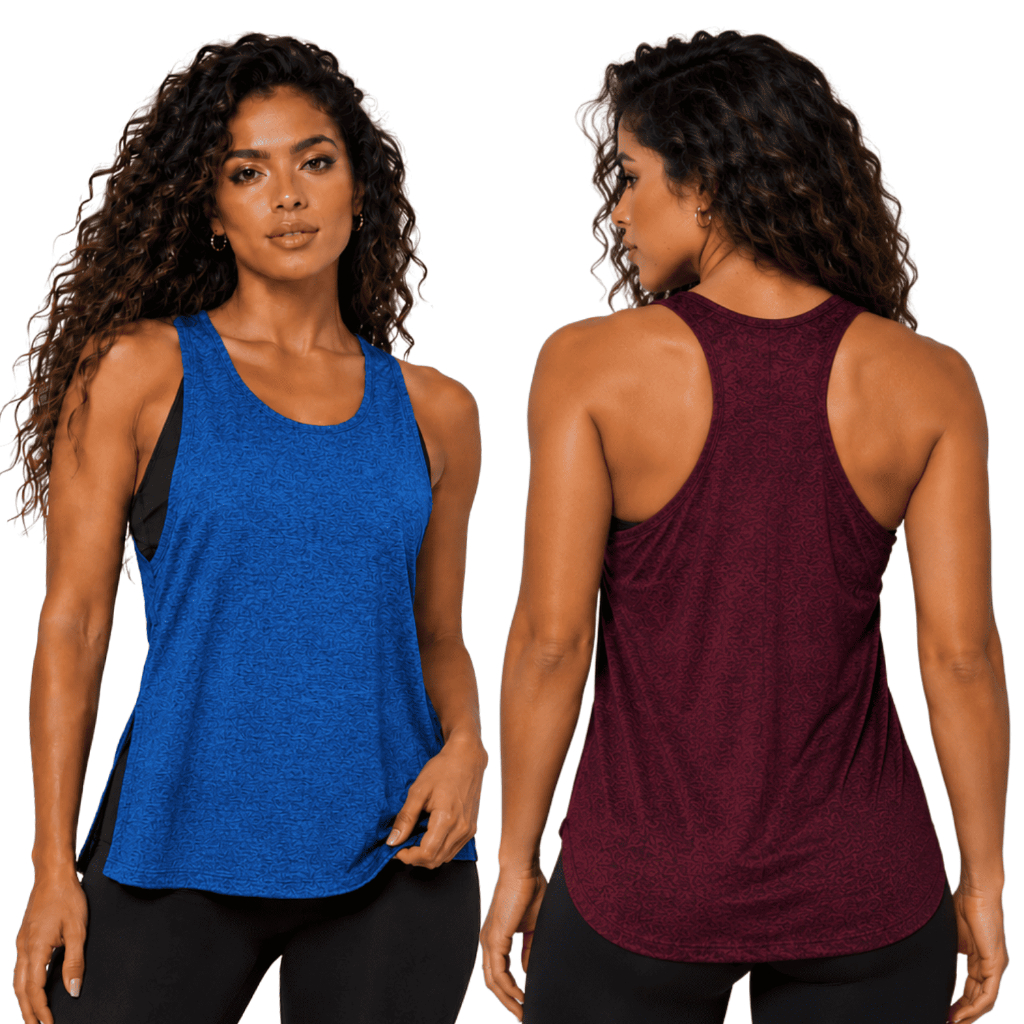 KIT 2 Regatas Feminina Academia Fitness Treino Esportiva Dry Fit Confortável para Atividades Físicas P ao GG
