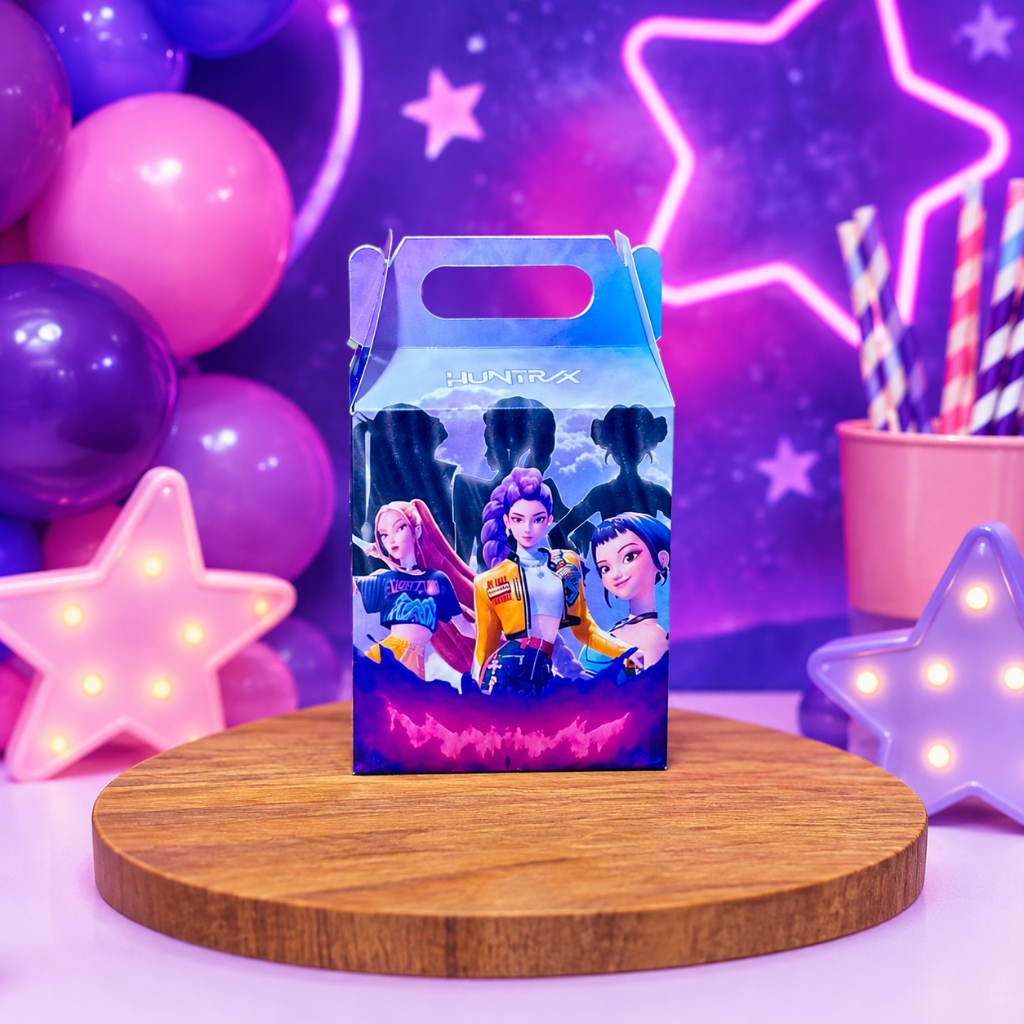 Caixinha Maleta Guerreiras do K-Pop Personalizada Lembrancinha Festa Infantil  Aniversário Caixa para Doces Kit
