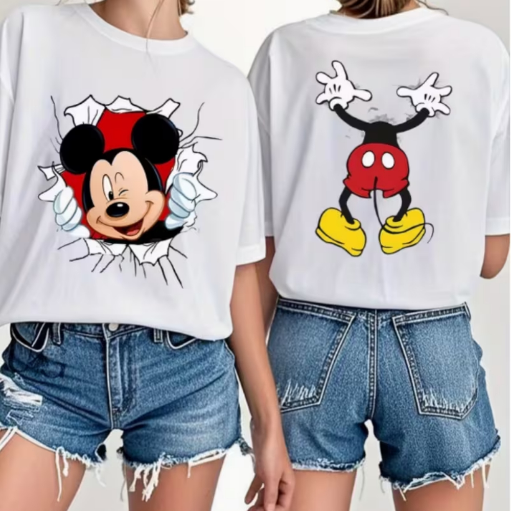 CAMISETA ADULTA FEMININA ESTAMPADA PERSONAGEM MICKEY MODERNA DIVERTIDA T SHIRT ALGODAO PENTEADO TENDENCIA ESTILOSA FOFA