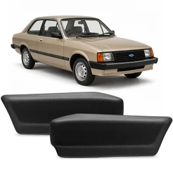 Par Polaina Ponteira Parachoque Dianteiro Chevette 1983 a 1986 Preta