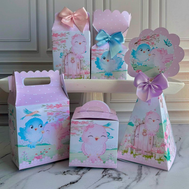 Kit Caixas Personalizadas Jardim dos Passarinhos / festa/ aniversário/ mimo/ personalizados/ papelaria/lembrancinhas