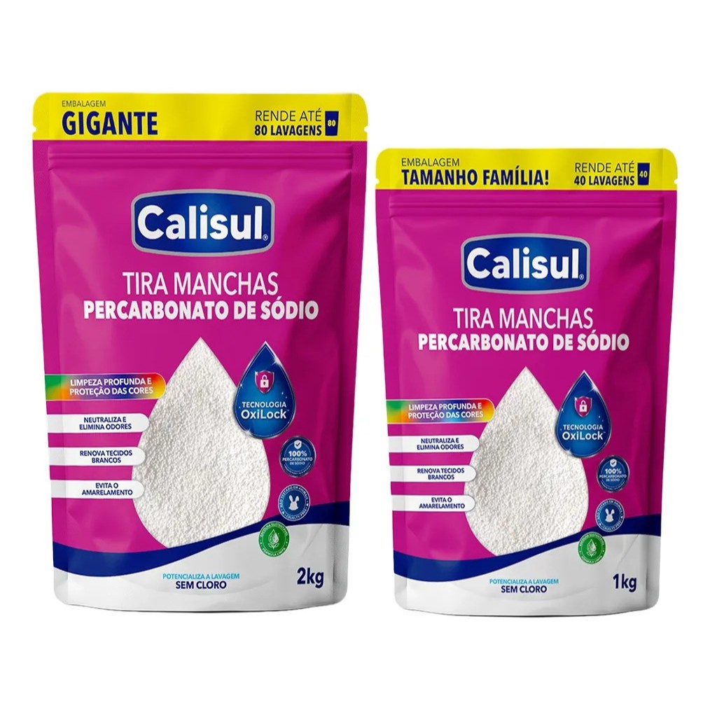 PERCARBONATO de sódio 100% PURO Roupas e Limpeza 3kg OXIGÊNIO ATIVO Calisul SEM CLORO