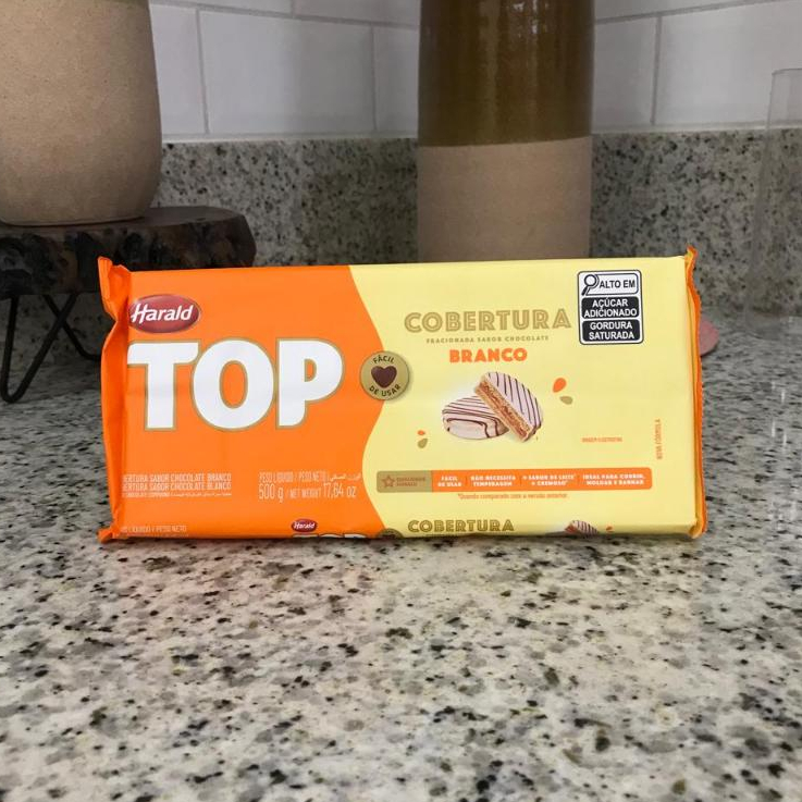 Cobertura em Barra Fracionada Chocolate Branco - Top - 500g - 1 unidades - Harald - Rizzo