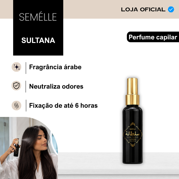 Perfume Árabe de cabelo - Sultana (EDIÇÃO LUXO)