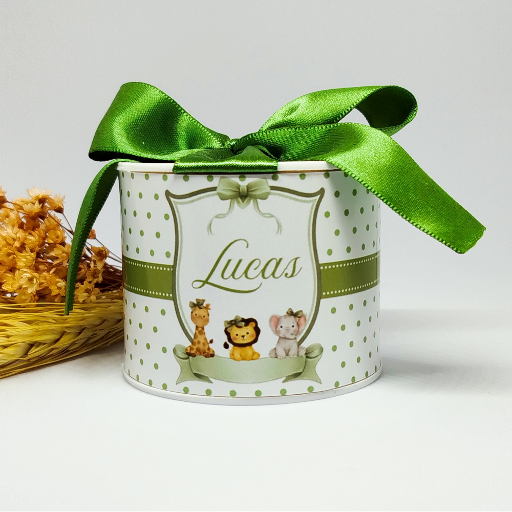 Kit tubolata personalizada safari - 5x6 - Lembrancinha casamento | aniversário | maternidade | chá de bebê | noivado |