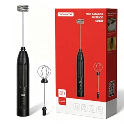 Batedor Misturador Mixer Elétrico Portátil para Bebidas Leite Café Ovos Recarregável Usb
