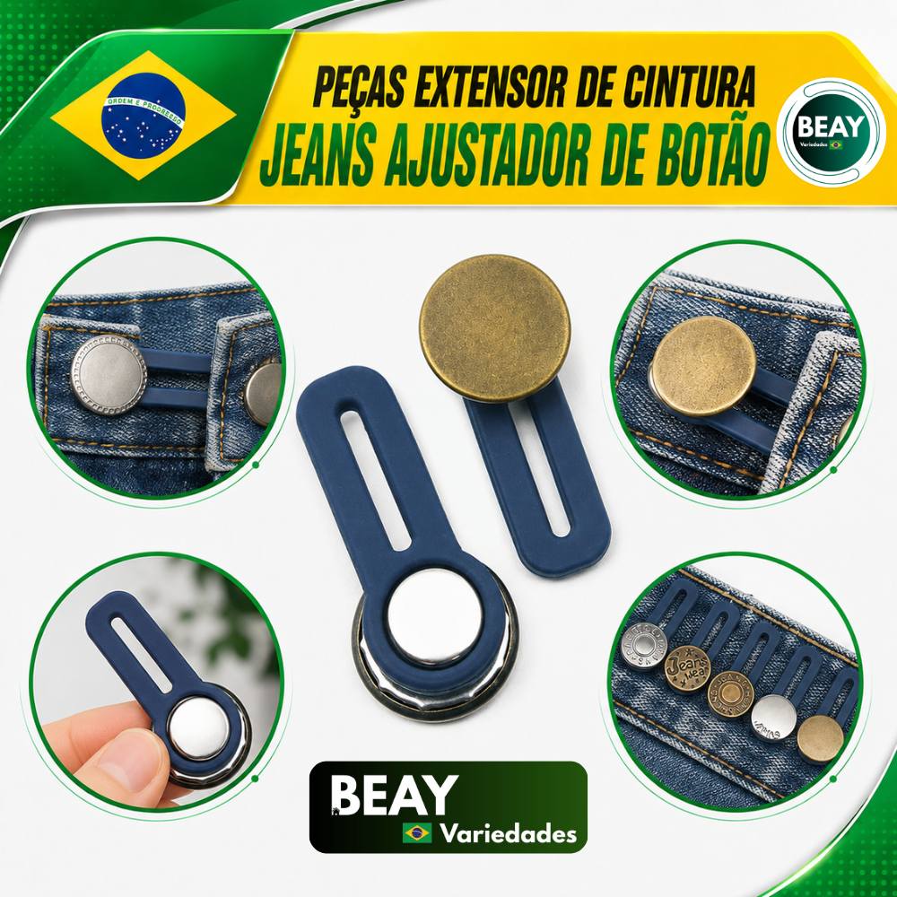 1/2/4 Extensor De Cintura Jeans Ajustador De Botão Sem Ferramentas Fivela Universal Para Homens Mulheres Aumenta Medidas